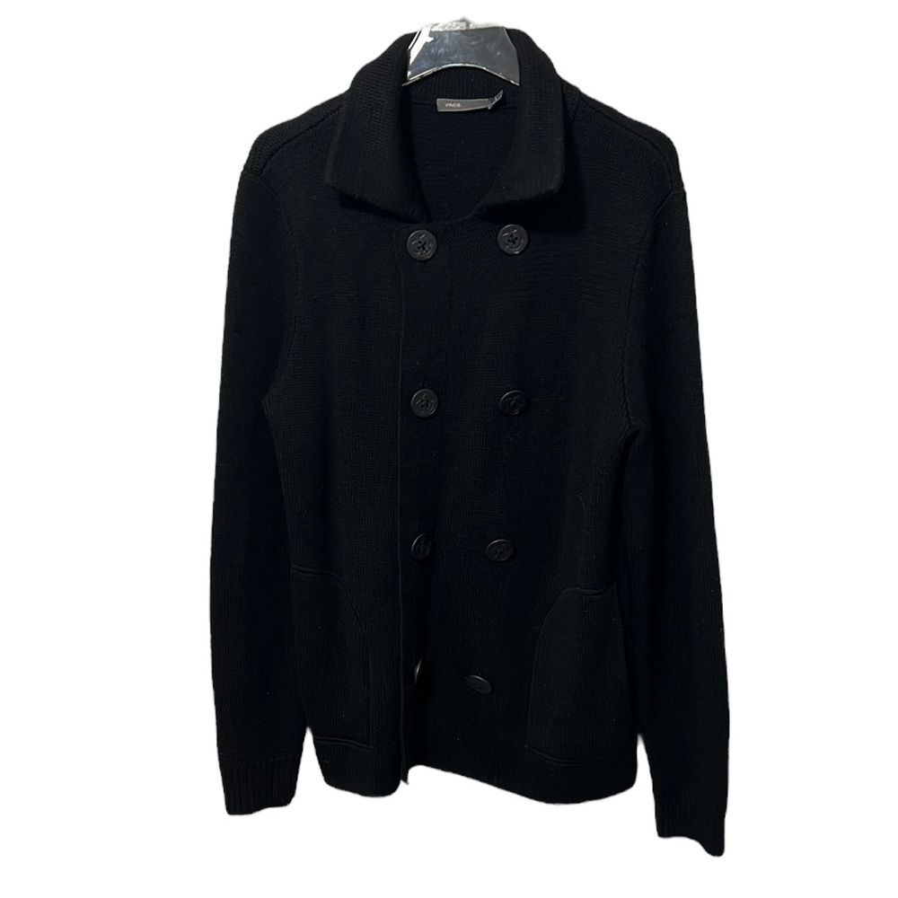 Vince Knit Button Up Pea Coat Sweater Women’s Size L